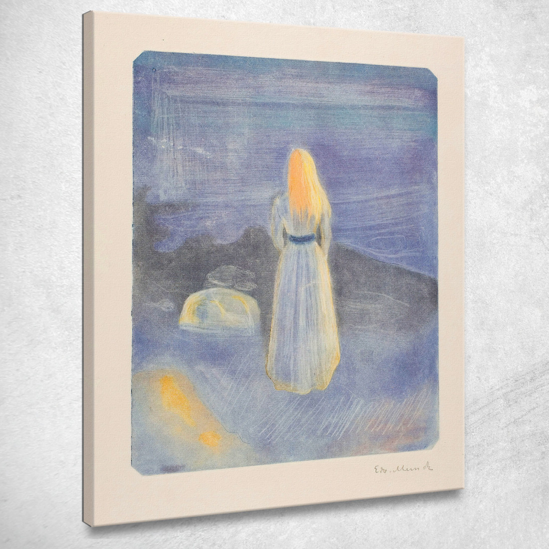 Giovane Donna Sulla Spiaggia Edvard Munch em349 quadro stampato su tela Giovane Donna Sulla Spiaggia Edvard Munch em349 quadro stampato su tela