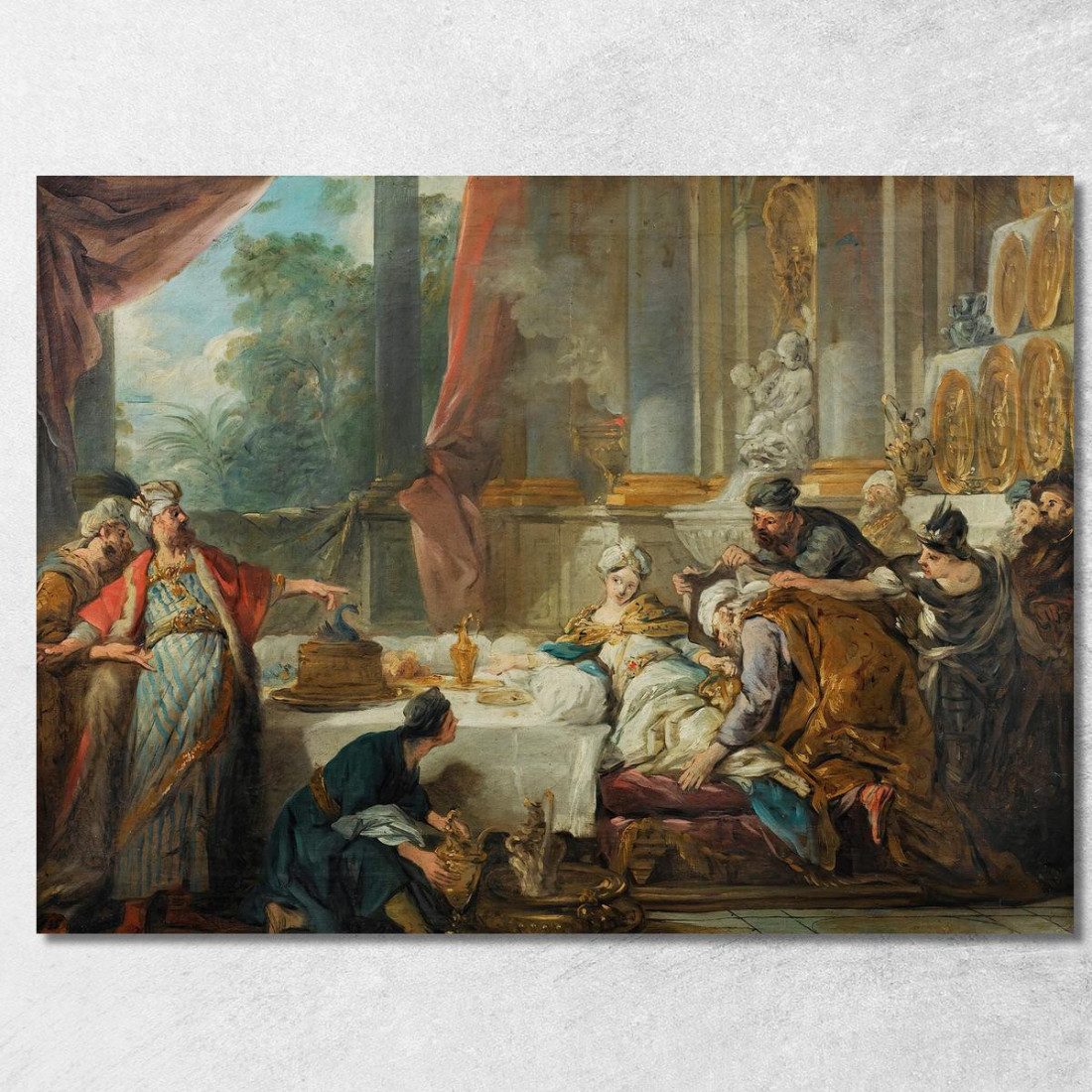 La Condanna Di Aman Jean-François de Troy jft39 quadro stampato su tela La Condanna Di Aman Jean-François de Troy jft39 quadro stampato su tela