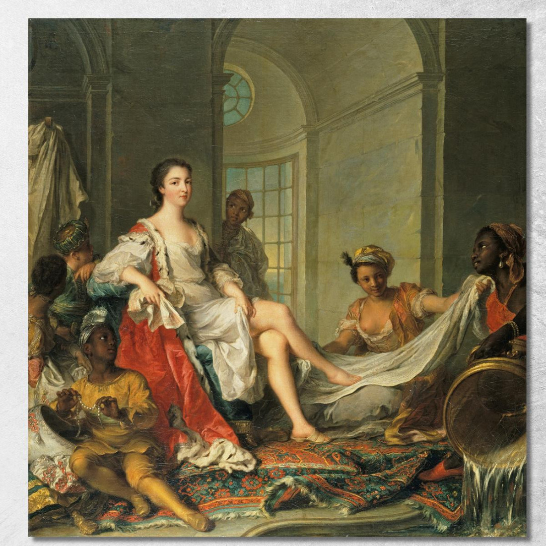 Mademoiselle De Clermont Come Sultana Jean-Marc Nattier jmn10 quadro stampato su tela Mademoiselle De Clermont Come Sultana Jean-Marc Nattier jmn10 quadro stampato su tela