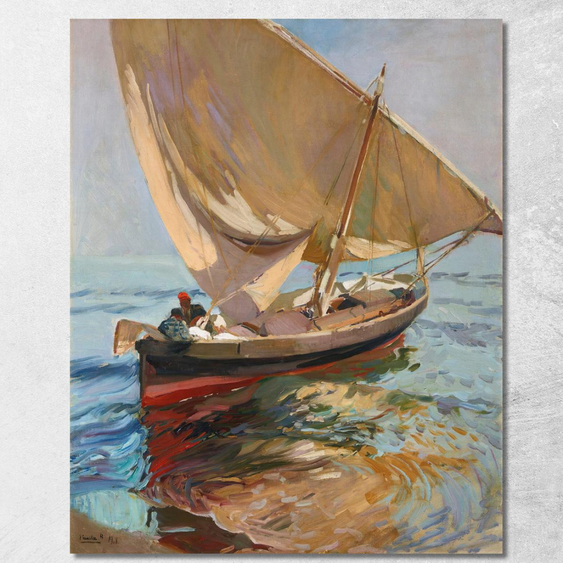 Strada Della Pesca. Valencia Partenza Per Il Mare Valencia Joaquín Sorolla jsr15 quadro stampato su tela Strada Della Pesca. Valencia Partenza Per Il Mare Valencia Joaquín Sorolla jsr15 quadro stampato su tela