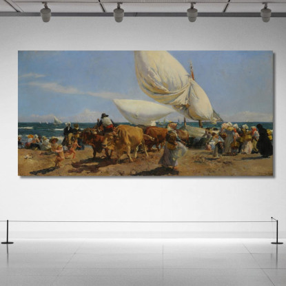 Il Ritorno Della Pesca Joaquín Sorolla jsr54 quadro stampato su tela