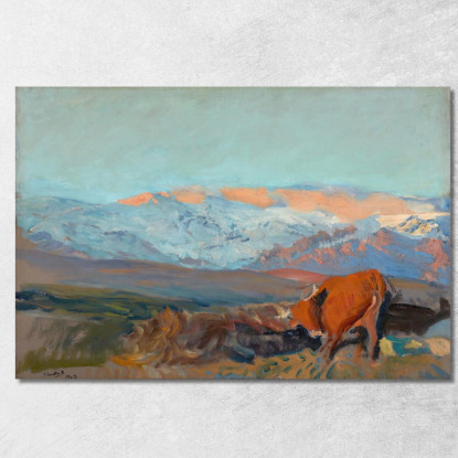 Le Volpi. Monti Guadarrama Joaquín Sorolla jsr57 quadro stampato su tela