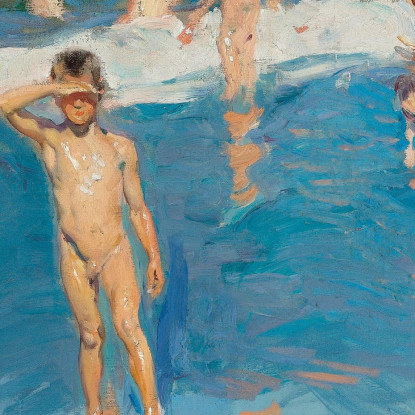 Bambini In Mare Spiaggia Di Valencia Bambini In Mare Spiaggia Di Valencia Joaquín Sorolla jsr69 quadro stampato su tela