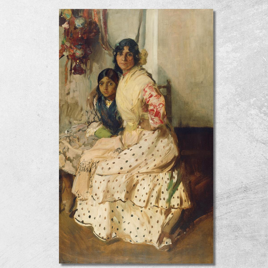 Pepilla La Zingara E Sua Figlia Joaquín Sorolla jsr75 quadro stampato su tela