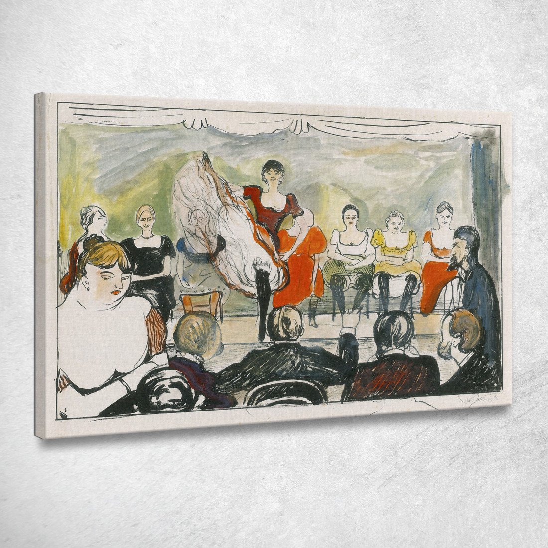 Formicolio Edvard Munch em367 quadro stampato su tela Formicolio Edvard Munch em367 quadro stampato su tela