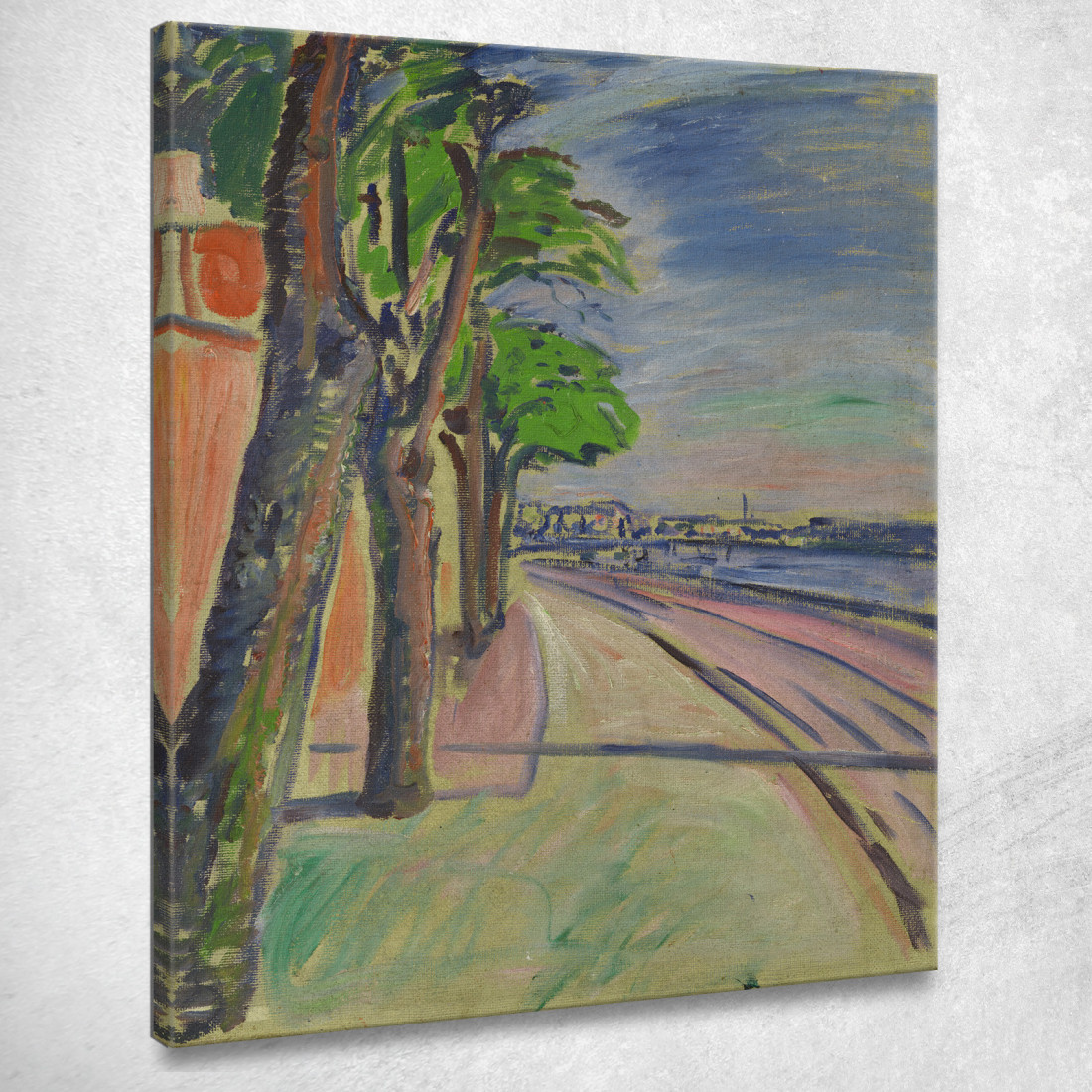Alberi Dal Canale Edvard Munch em368 quadro stampato su tela Alberi Dal Canale Edvard Munch em368 quadro stampato su tela