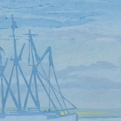 Peschereccio Sul Mare Léon Spilliaert lsp23 quadro stampato su tela