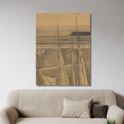 Il Porto Di Ostenda Léon Spilliaert lsp28 quadro stampato su tela
