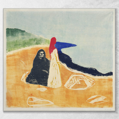 Due Donne Sulla Riva 1898 Edvard Munch em376 quadro stampato su tela