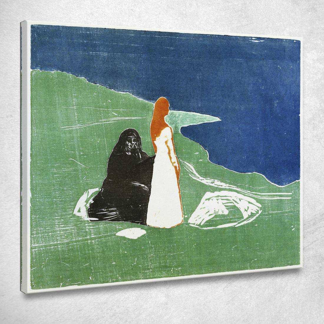 Due Donne Sulla Riva Edvard Munch em377 quadro stampato su tela Due Donne Sulla Riva Edvard Munch em377 quadro stampato su tela