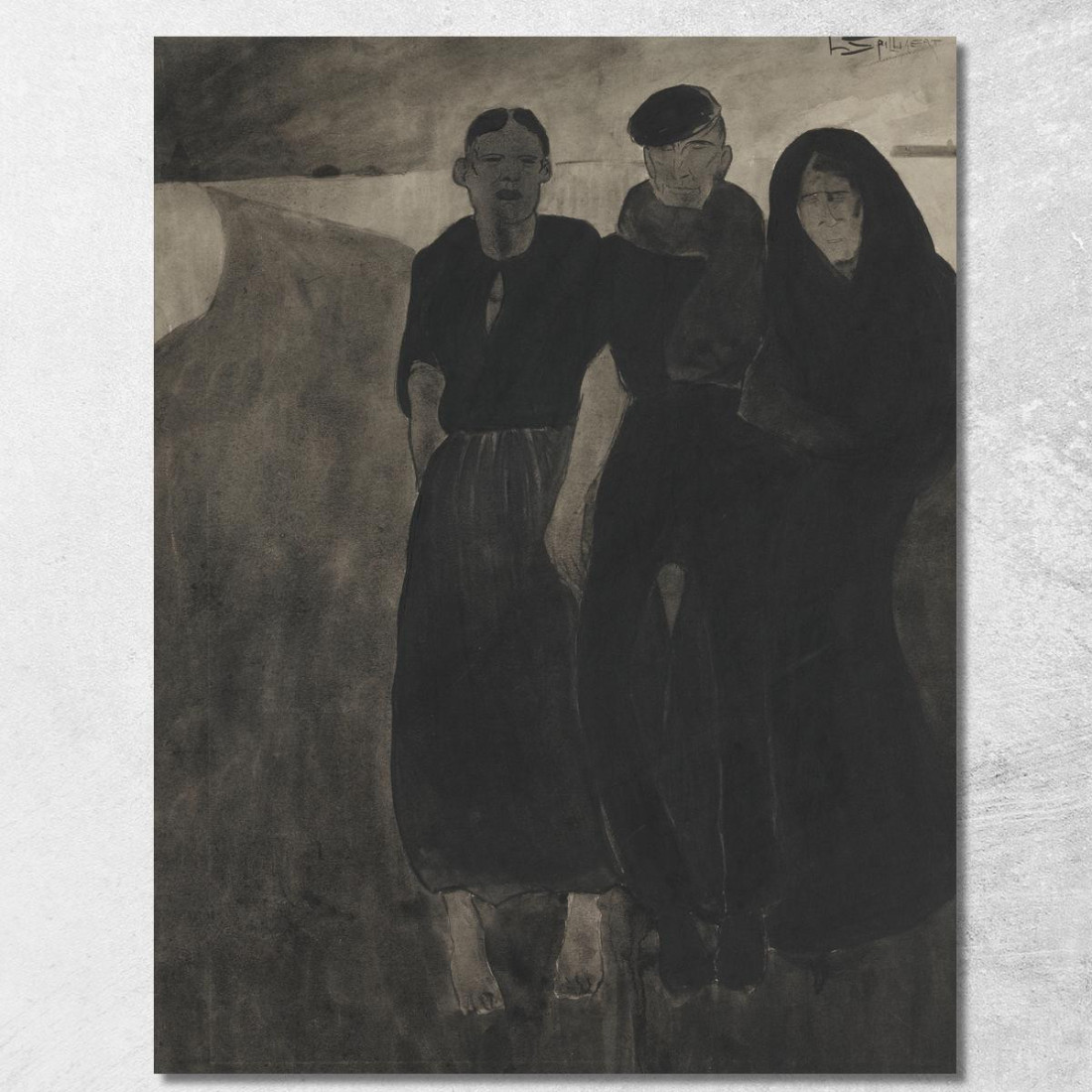 Pescatori E Pescatrici Léon Spilliaert lsp46 quadro stampato su tela Pescatori E Pescatrici Léon Spilliaert lsp46 quadro stampato su tela