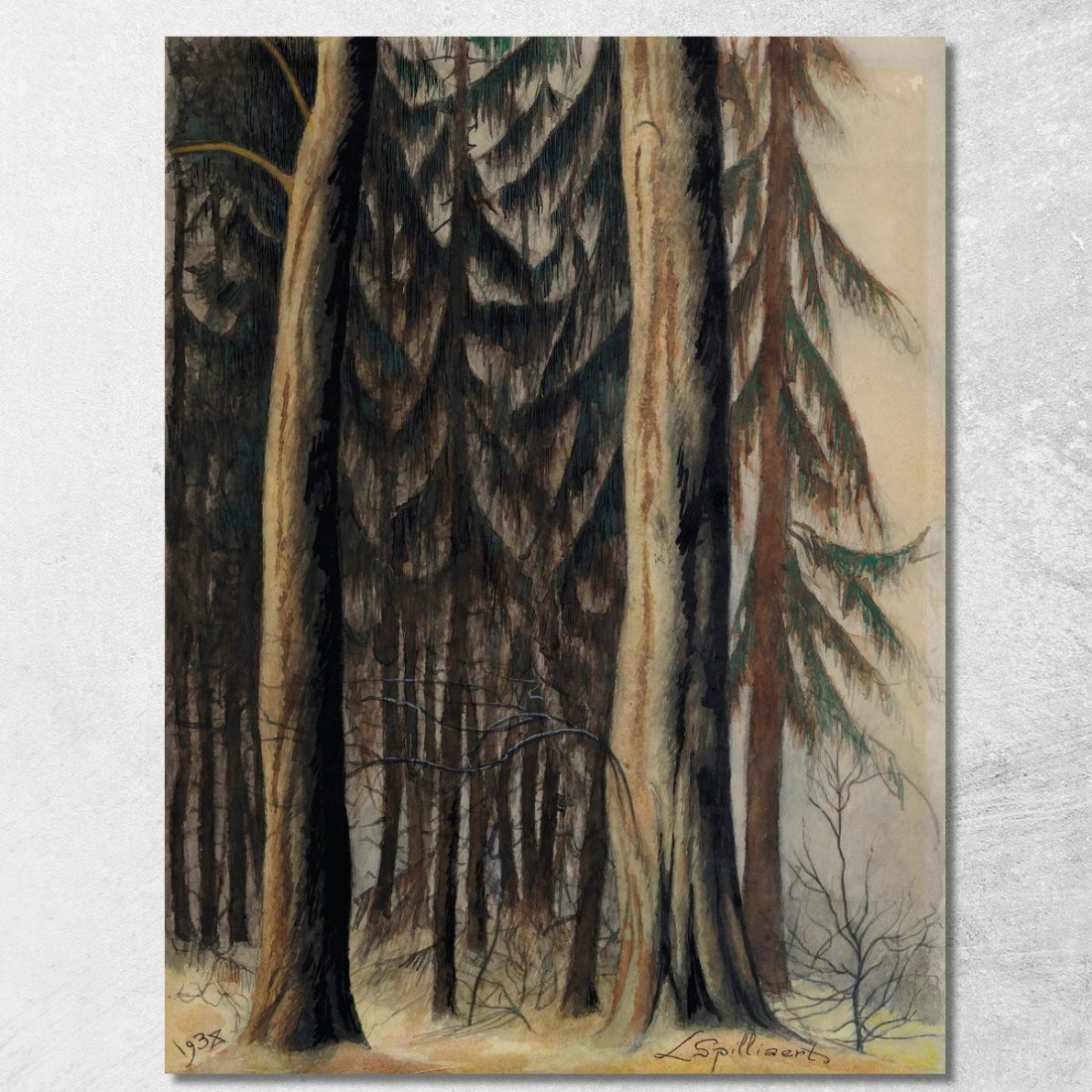 Foresta Di Abeti Léon Spilliaert lsp47 quadro stampato su tela Foresta Di Abeti Léon Spilliaert lsp47 quadro stampato su tela