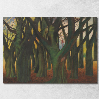 Alberi Verdi Léon Spilliaert lsp50 quadro stampato su tela