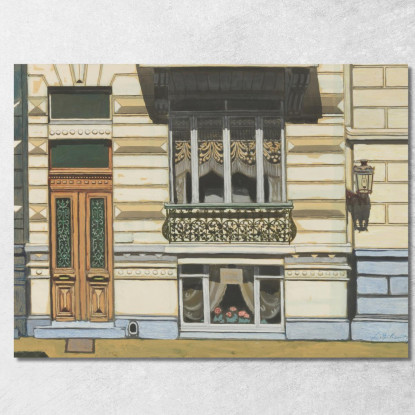 Casa In Peter Benoitstraat Ostenda Léon Spilliaert lsp55 quadro stampato su tela