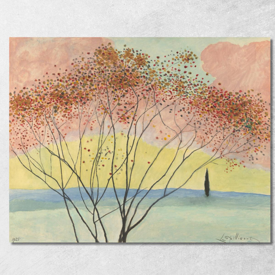 Paesaggio Con Alberi In Piano Frontale Léon Spilliaert lsp64 quadro stampato su tela Paesaggio Con Alberi In Piano Frontale Léon Spilliaert lsp64 quadro stampato su tela
