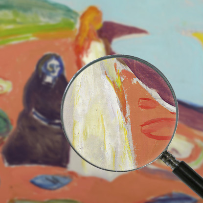 Due Donne Sulla Riva Ii Edvard Munch em379 quadro stampato su tela