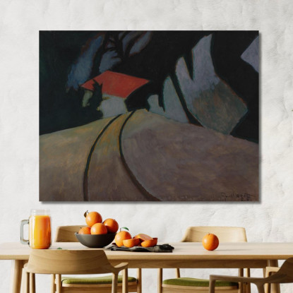 Paesaggio Con Il Tetto Rosso Léon Spilliaert lsp67 quadro stampato su tela