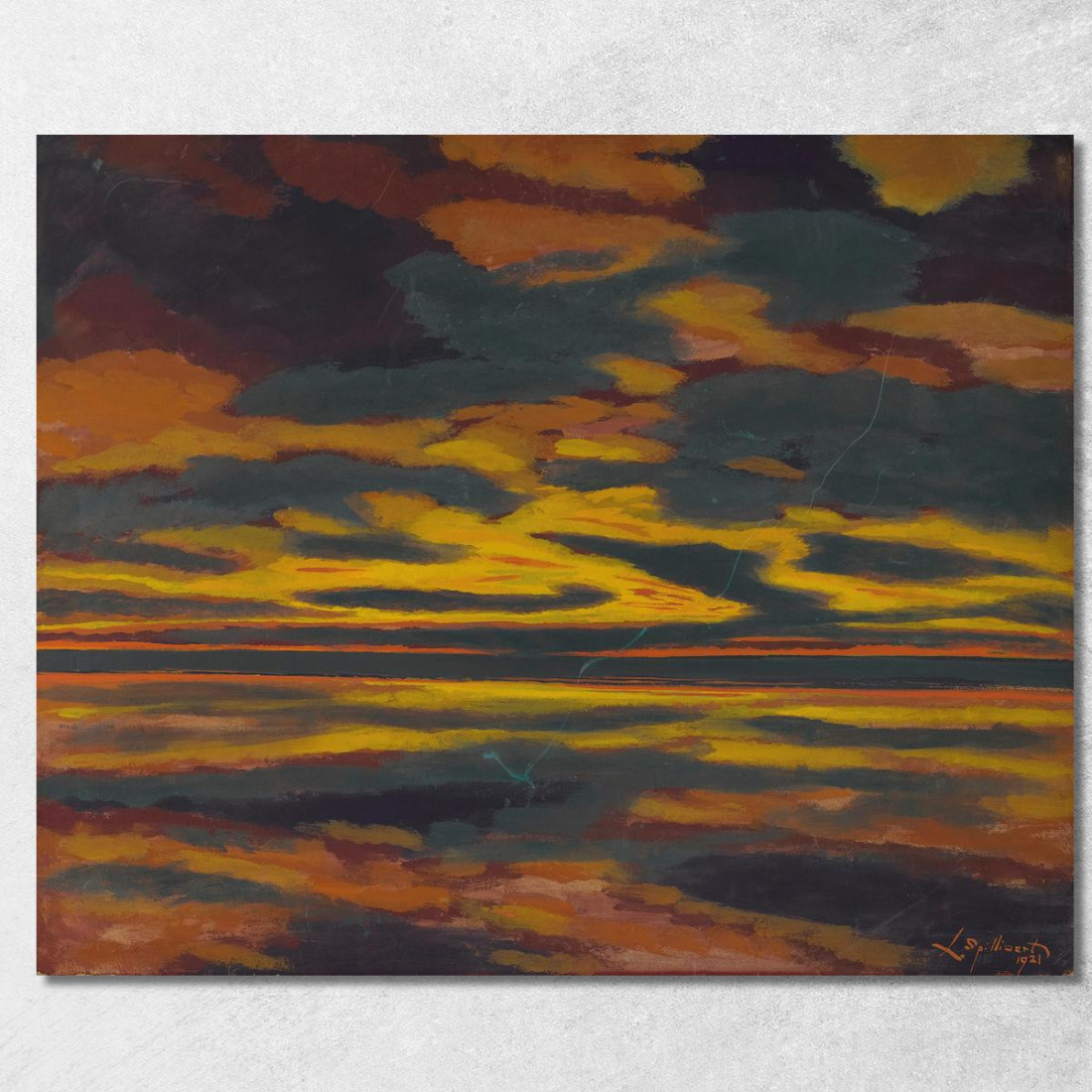 Lampo Verde Sul Mare Léon Spilliaert lsp79 quadro stampato su tela Lampo Verde Sul Mare Léon Spilliaert lsp79 quadro stampato su tela