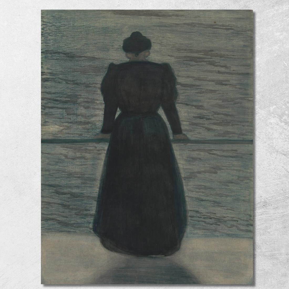 Donna In Riva Al Mare Léon Spilliaert lsp113 quadro stampato su tela Donna In Riva Al Mare Léon Spilliaert lsp113 quadro stampato su tela