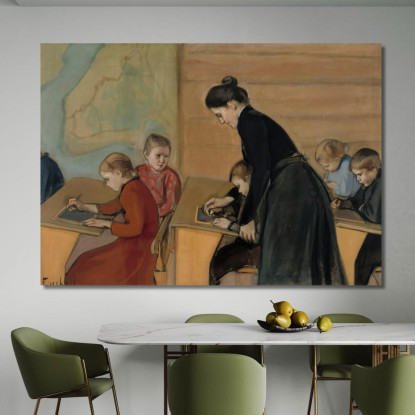 Scuola Elementare Magnus Enckell mek15 quadro stampato su tela