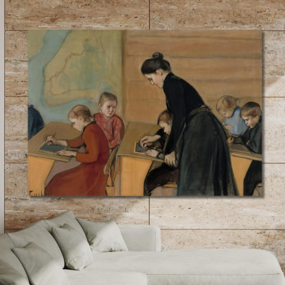 Scuola Elementare Magnus Enckell mek15 quadro stampato su tela