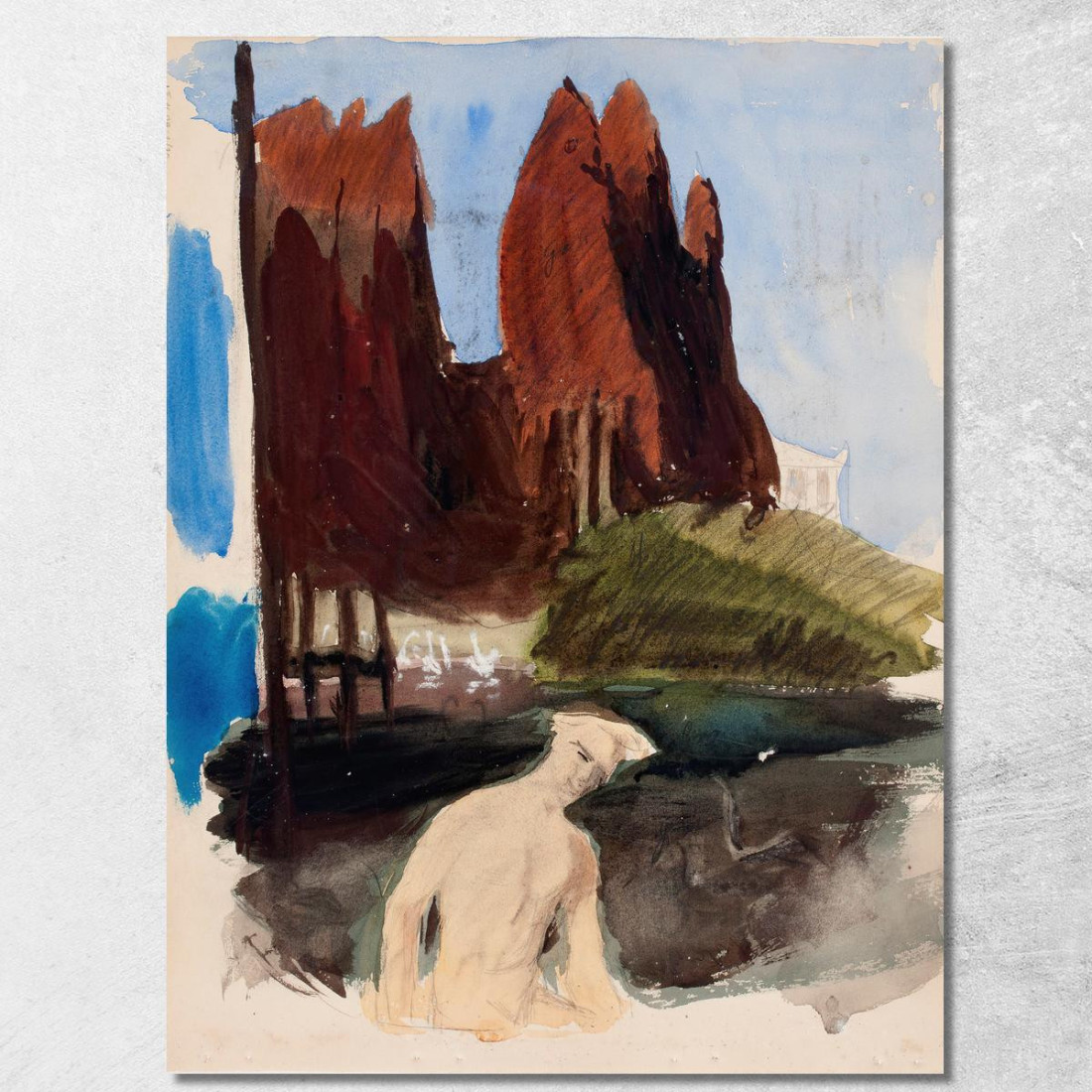 Schizzo Per La Pittura Fantasy Magnus Enckell mek35 quadro stampato su tela Schizzo Per La Pittura Fantasy Magnus Enckell mek35 quadro stampato su tela