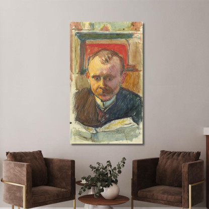 Ritratto Di Edvard Richter Magnus Enckell mek51 quadro stampato su tela