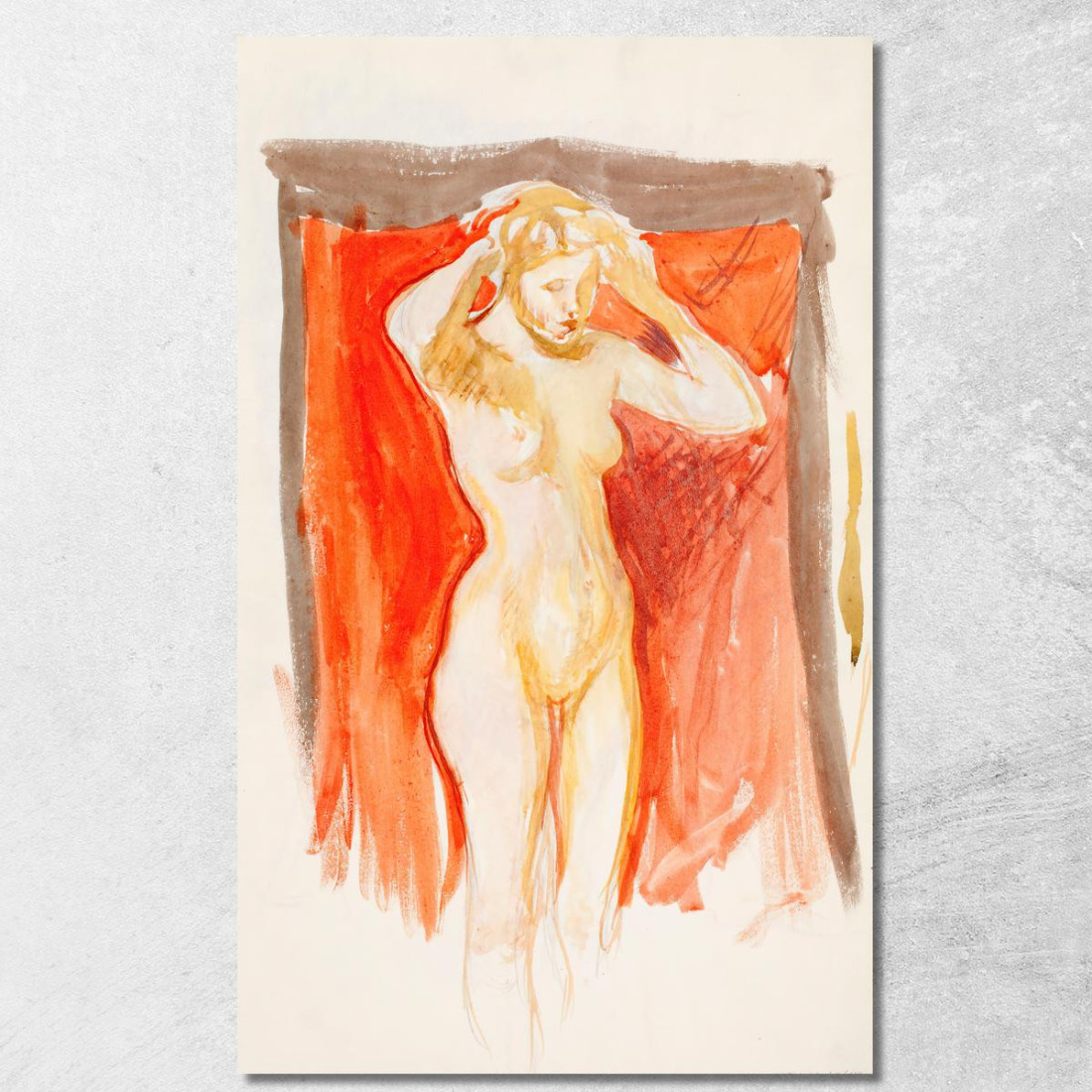 Modello Nudo In Piedi Magnus Enckell mek72 quadro stampato su tela Modello Nudo In Piedi Magnus Enckell mek72 quadro stampato su tela