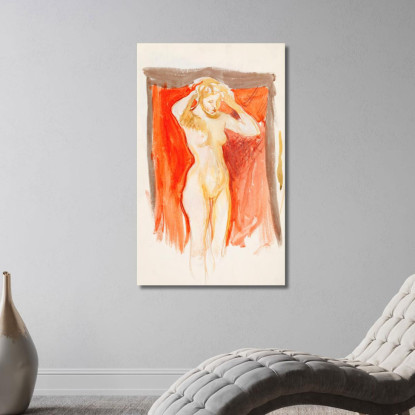 Modello Nudo In Piedi Magnus Enckell mek72 quadro stampato su tela