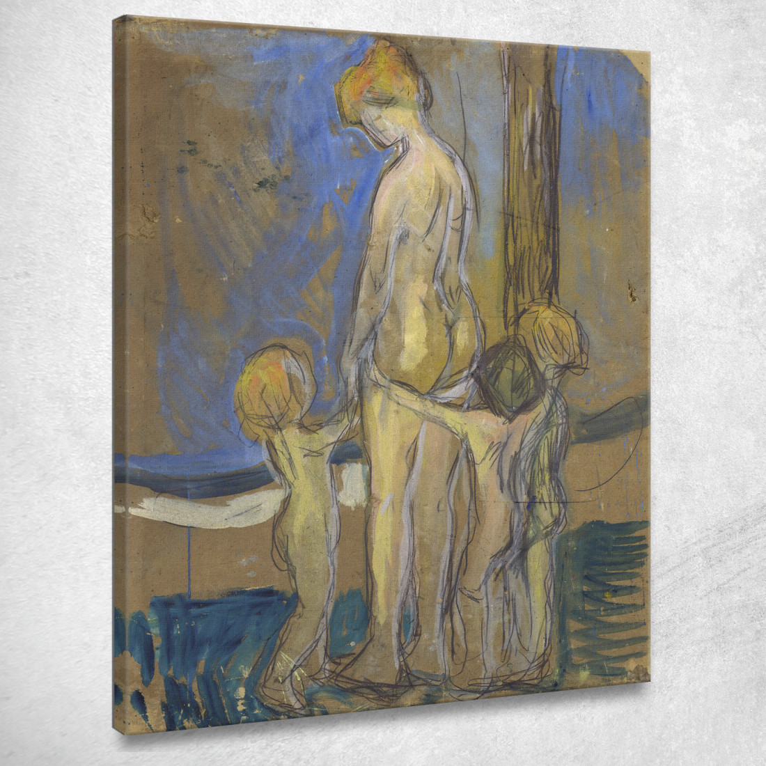 Donna Con Bambini Edvard Munch em404 quadro stampato su tela Donna Con Bambini Edvard Munch em404 quadro stampato su tela