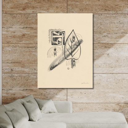 Lettere Dalla Serie Poesie Nei Disegni Mikuláš Galanda mgl55 quadro stampato su tela