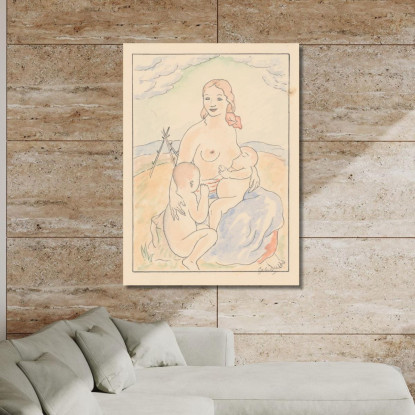 Madre Slovacca Mikuláš Galanda mgl104 quadro stampato su tela