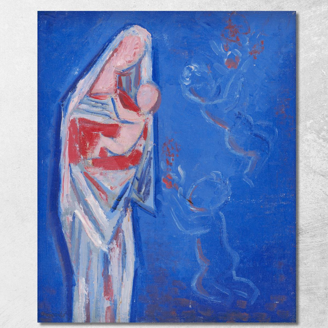 Madonna In Piedi Con Un Angelo Mikuláš Galanda mgl106 quadro stampato su tela Madonna In Piedi Con Un Angelo Mikuláš Galanda mgl106 quadro stampato su tela