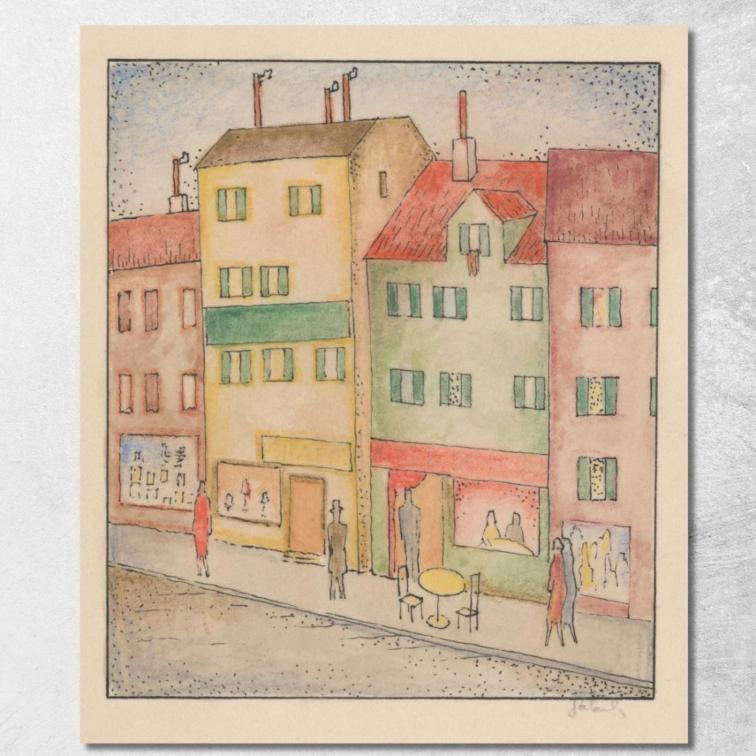 Strada Con Pasticceria Mikuláš Galanda mgl111 quadro stampato su tela Strada Con Pasticceria Mikuláš Galanda mgl111 quadro stampato su tela