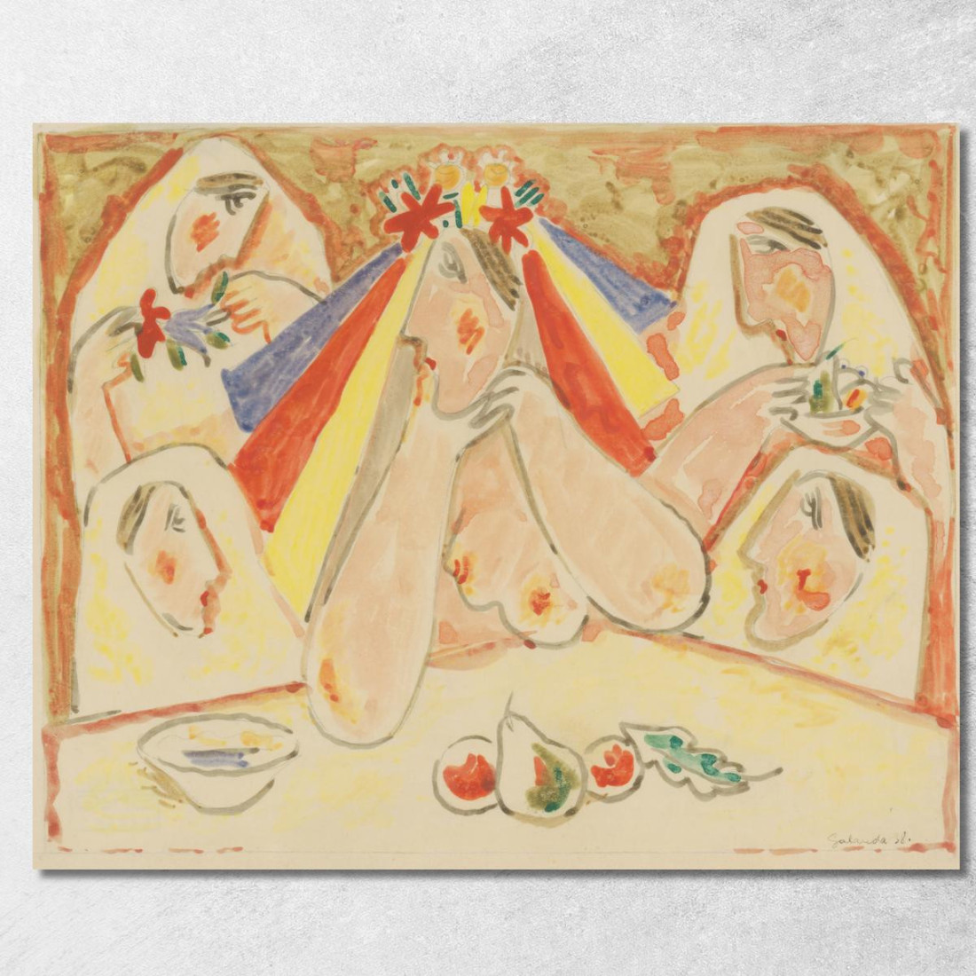 La Sposa Mikuláš Galanda mgl114 quadro stampato su tela La Sposa Mikuláš Galanda mgl114 quadro stampato su tela