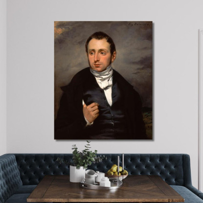 Un Ritratto Del Dott. François-Marie Desmaisons Eugène Delacroix edx4 quadro stampato su tela