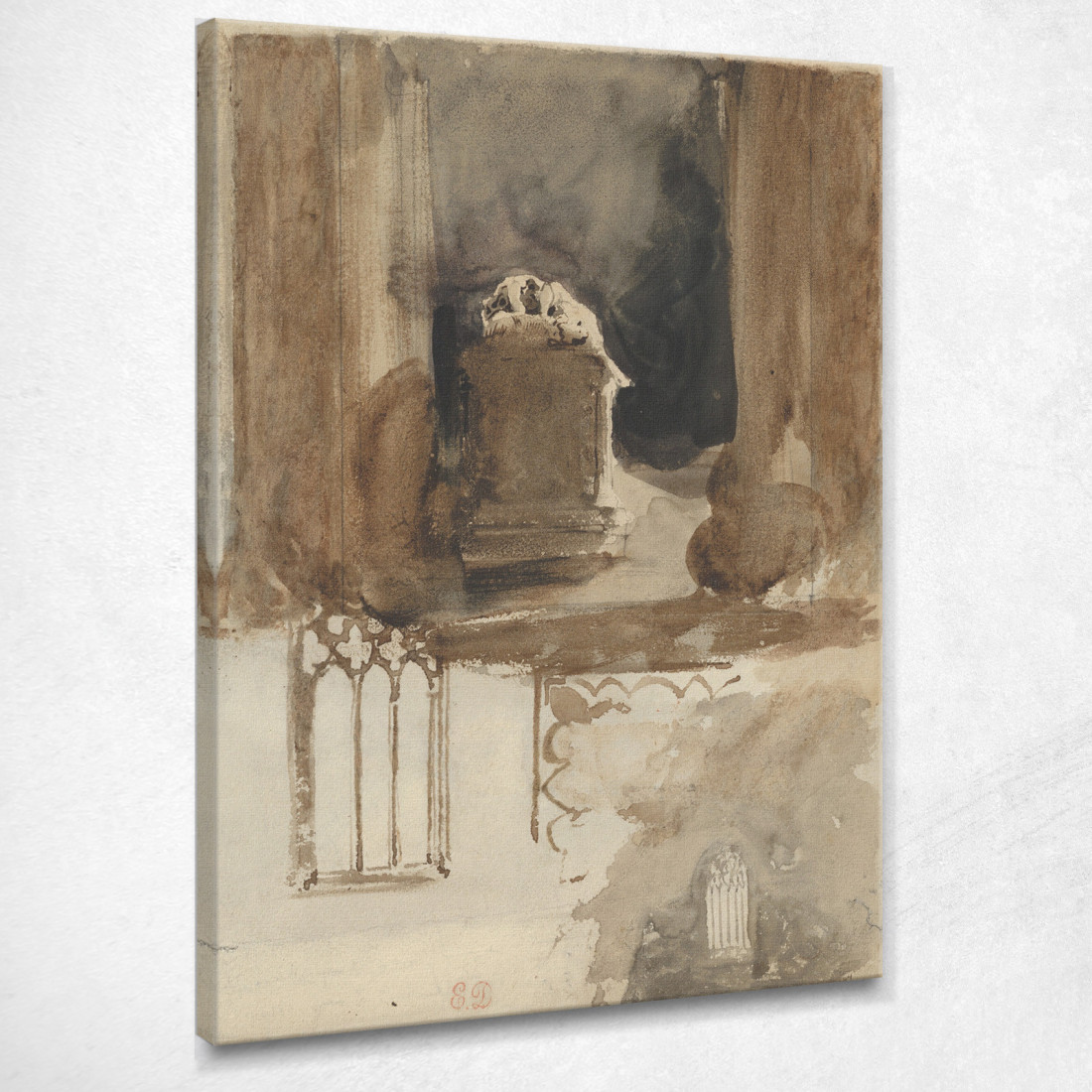 Una Tomba E Studi Di Finestre Nella Chiesa Dell'Abbazia Di Valmont Eugène Delacroix edx5 quadro stampato su tela Una Tomba E Studi Di Finestre Nella Chiesa Dell'Abbazia Di Valmont Eugène Delacroix edx5 quadro stampato su tela