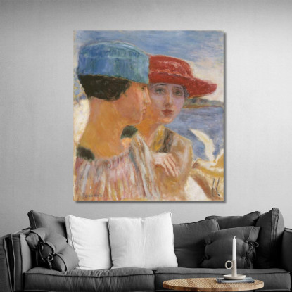 Giovani Ragazze Con Il Gabbiano Pierre Bonnard pbn19 quadro stampato su tela