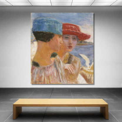 Giovani Ragazze Con Il Gabbiano Pierre Bonnard pbn19 quadro stampato su tela