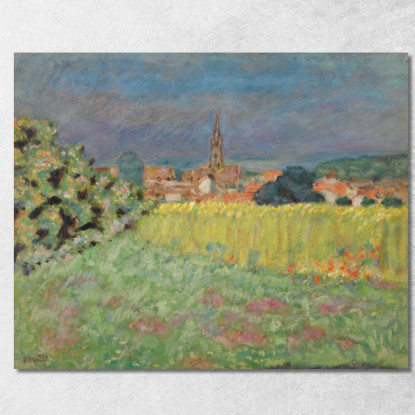 Il Campo Di Grano Davanti Alla Chiesa Pierre Bonnard pbn29 quadro stampato su tela