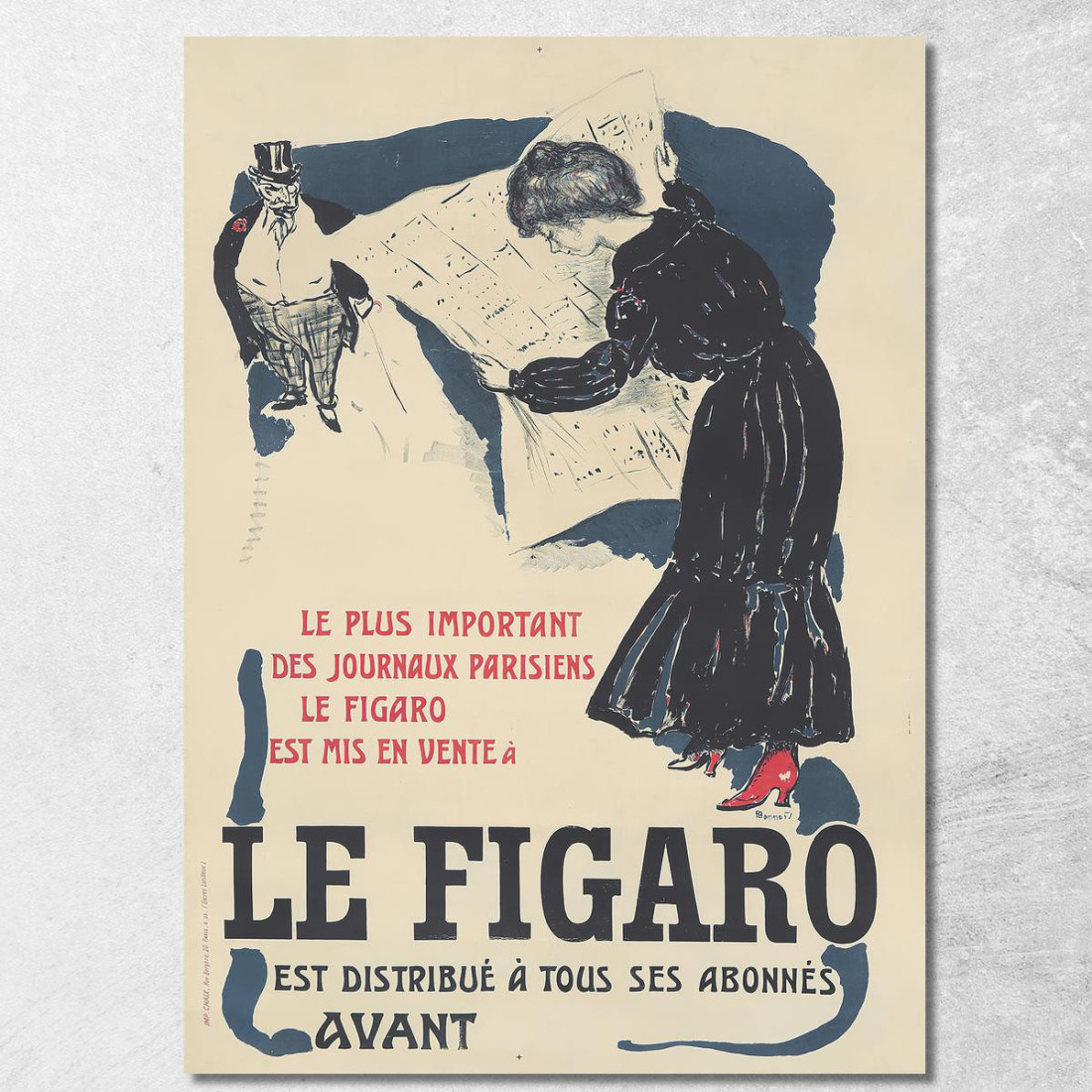 Le Figaro Pierre Bonnard pbn34 quadro stampato su tela Le Figaro Pierre Bonnard pbn34 quadro stampato su tela
