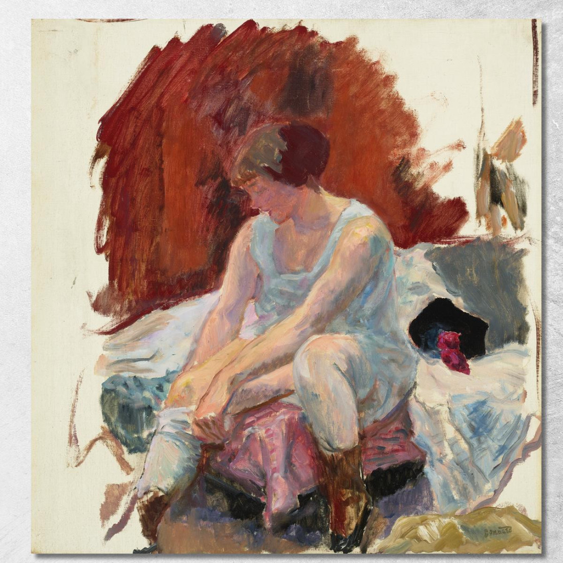 Sollevare Le Calze Pierre Bonnard pbn36 quadro stampato su tela Sollevare Le Calze Pierre Bonnard pbn36 quadro stampato su tela