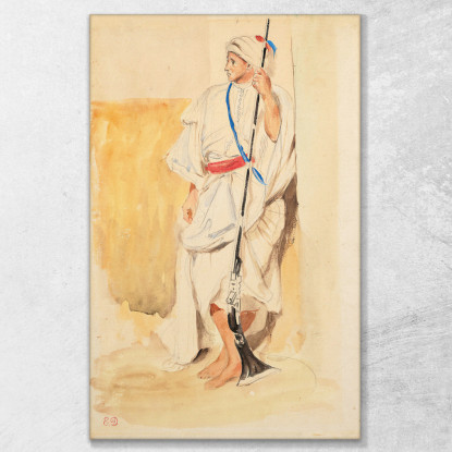 Posizione Araba Eugène Delacroix edx11 quadro stampato su tela