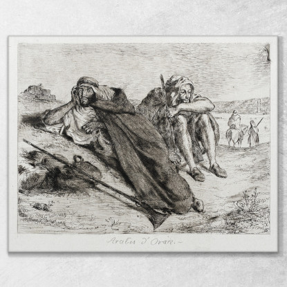 Arabi Di Orano Eugène Delacroix edx12 quadro stampato su tela