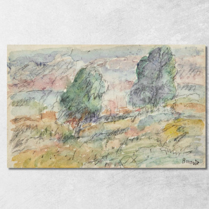 Paesaggio Di Vernon Pierre Bonnard pbn53 quadro stampato su tela