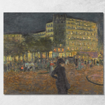 Piazza Pigalle Di Notte Pierre Bonnard pbn56 quadro stampato su tela