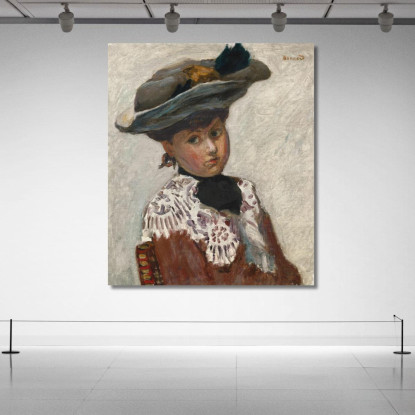 Ritratto Di Giovane Donna O Cappello Pierre Bonnard pbn58 quadro stampato su tela