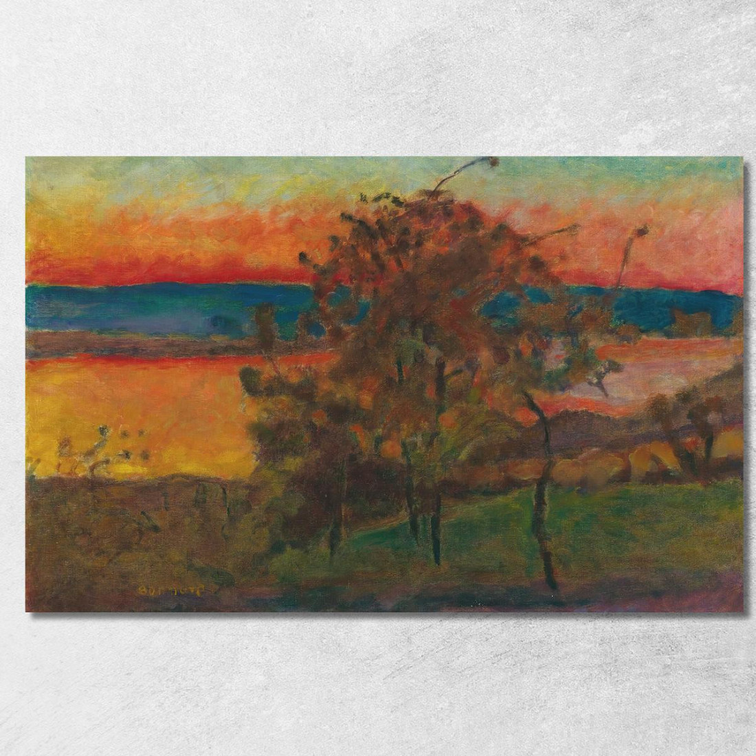 Sole Al Tramonto Pierre Bonnard pbn65 quadro stampato su tela