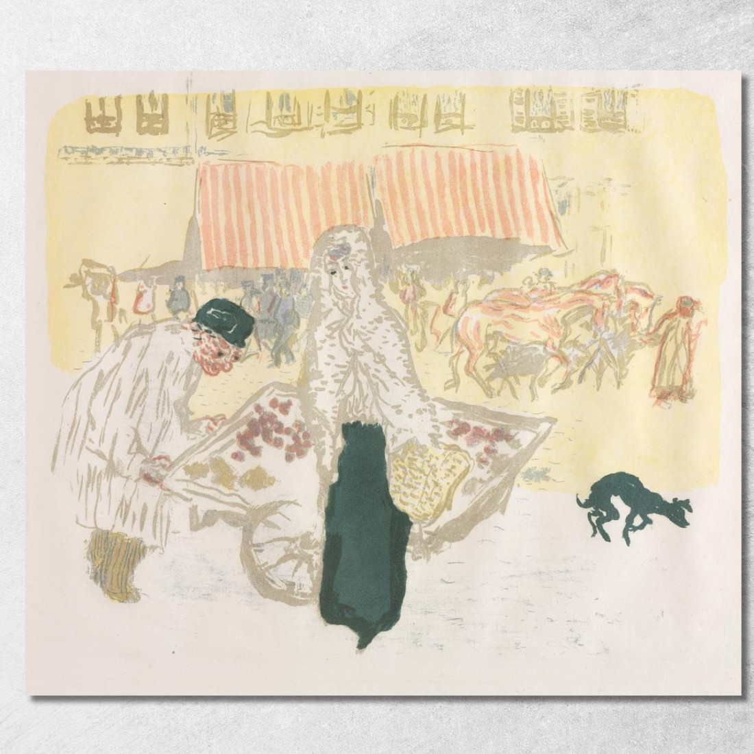 Alcuni Aspetti Della Vita Pariginail Carretto Pierre Bonnard pbn67 quadro stampato su tela