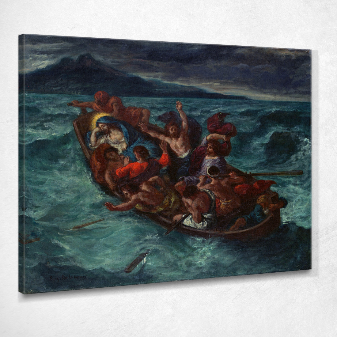 Cristo Addormentato Durante La Tempesta Eugène Delacroix edx17 quadro stampato su tela Cristo Addormentato Durante La Tempesta Eugène Delacroix edx17 quadro stampato su tela